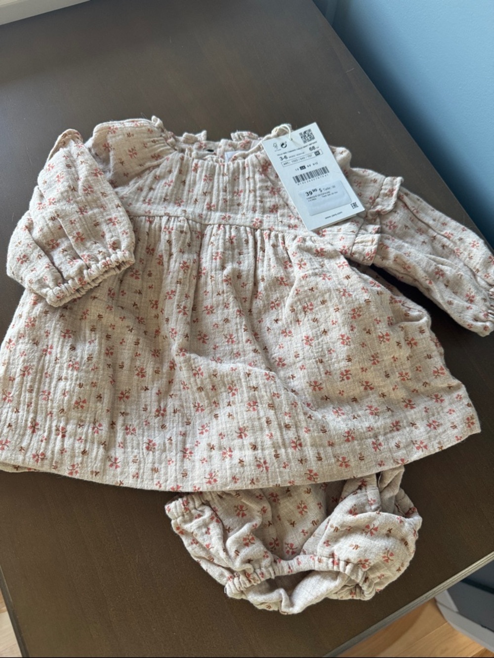 NWT Zara Baby Floral Gauze Dress & Bloomers